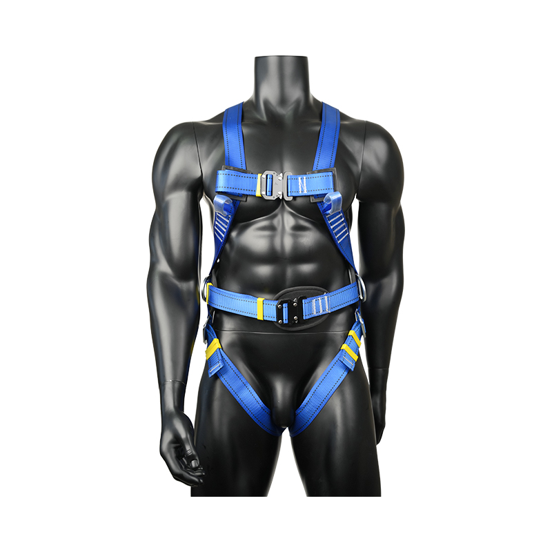 KA03 2 fibbie a sgancio rapido, 3 anelli a D, grande imbottitura in vita per la costruzione di tutto il corpo, imbracatura di sicurezza anticaduta