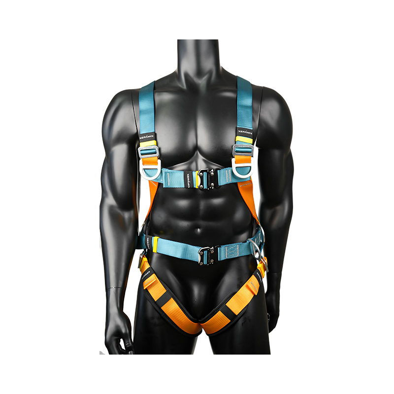 KA02 6 anelli a D, 2 fibbie a sgancio rapido, grande imbottitura in vita, imbracatura di sicurezza per tetto con costruzione completa del corpo
